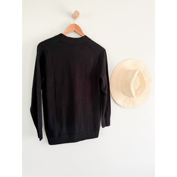 Madewell | NWT | Merino Wool Boyfriend Cardigan True Black | Sz XS - Picture 9 of 9
